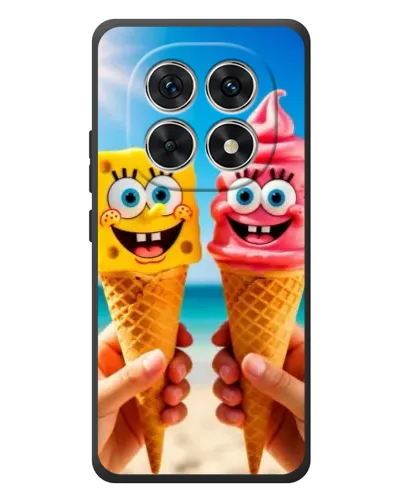 Чехол для Xiaomi Redmi Note 15 с картинкой «Спанч Боб мороженое»