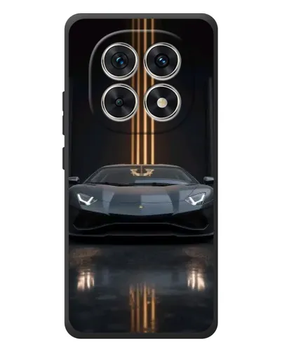 Чехол для Xiaomi Redmi Note 15 с картинкой «Lamborghini золотые линии»
