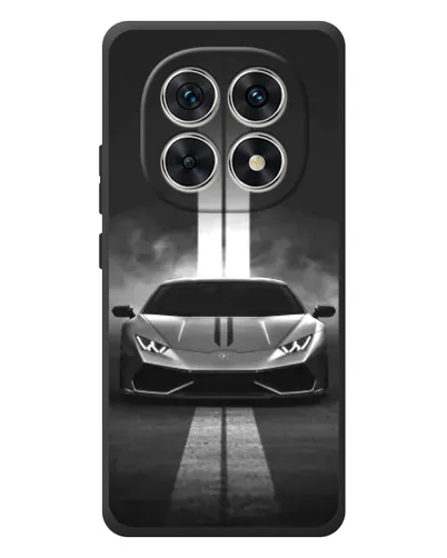 Чехол для Xiaomi Redmi Note 15 с картинкой «Lamborghini симметрия дорог»