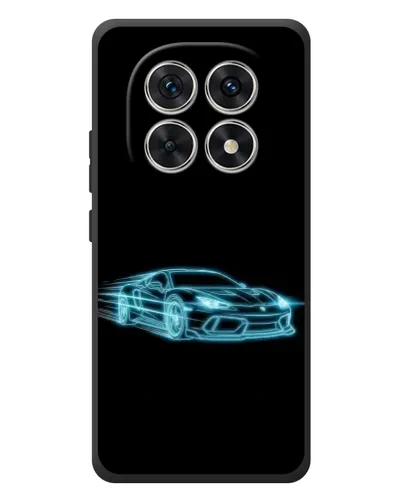 Чехол для Xiaomi Redmi Note 15 с картинкой «Неоновый контур Lamborghini»