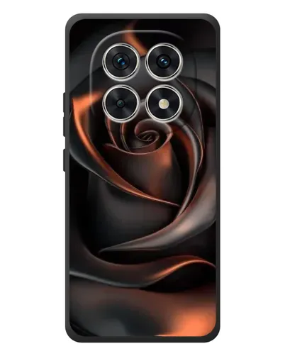 Чехол для Xiaomi Redmi Note 15 с картинкой «Шелковая черная роза»