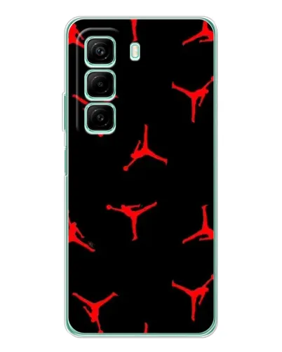 Чехол для Xiaomi Redmi Note 15R с картинкой «Jordan Red Pattern»