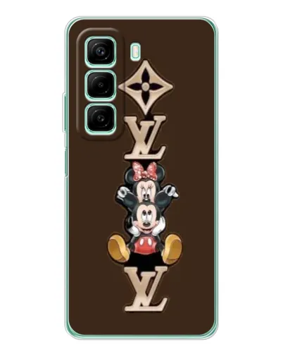 Чехол для Xiaomi Redmi Note 15R с картинкой «LV и Микки Маус»
