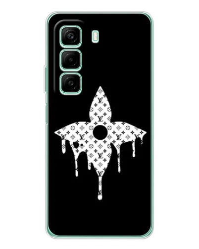 Чехол для Xiaomi Redmi Note 15R с картинкой «Цветочная монограмма»