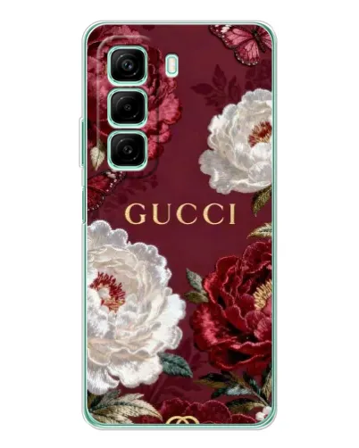 Чехол для Xiaomi Redmi Note 15R с картинкой «Gucci — бордовые розы» Чехол для Xiaomi Redmi Note 15R с картинкой «Gucci — бордовые розы»
