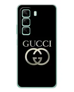 Чохол для Xiaomi Redmi Note 15R з картинкою «Gucci — золото на чорному»