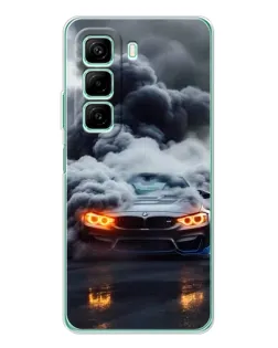 Чохол для Xiaomi Redmi Note 15R з картинкою «BMW у диму»