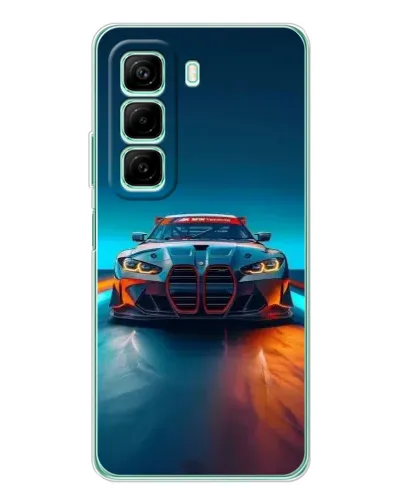 Чехол для Xiaomi Redmi Note 15R с картинкой «BMW — огни неона» Чехол для Xiaomi Redmi Note 15R с картинкой «BMW — огни неона»