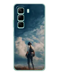 Чохол для Xiaomi Redmi Note 15R з картинкою «Герой PUBG на скелі»