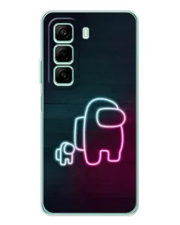 Чехол для Xiaomi Redmi Note 15R с картинкой «Among Us неон-арт»