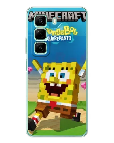 Чехол для Xiaomi Redmi Note 15R с картинкой «Губка Боб Minecraft» Чехол для Xiaomi Redmi Note 15R с картинкой «Губка Боб Minecraft»