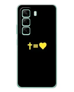 Чехол для Xiaomi Redmi Note 15R с картинкой «Сердце и Крест»