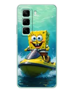 Чохол для Xiaomi Redmi Note 15R з картинкою «Спанч Боб на гідроциклі»