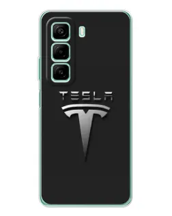 Чохол для Xiaomi Redmi Note 15R з картинкою «Сталевий логотип Tesla» Чохол для Xiaomi Redmi Note 15R з картинкою «Сталевий логотип Tesla»