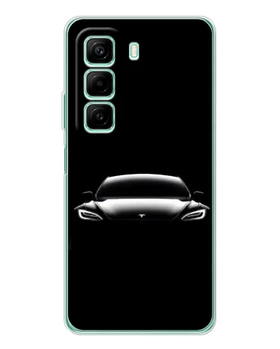 Чехол для Xiaomi Redmi Note 15R с картинкой «Фары Tesla Night»