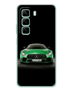 Чехол для Xiaomi Redmi Note 15R с картинкой «Mercedes — неоновый лого»