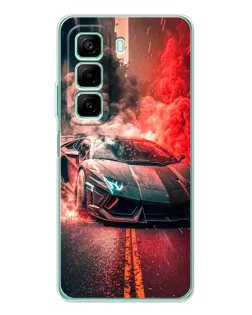 Чохол для Xiaomi Redmi Note 15R з картинкою «Lamborghini червоний дим» Чохол для Xiaomi Redmi Note 15R з картинкою «Lamborghini червоний дим»