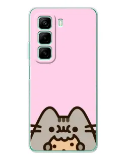 Чохол для Xiaomi Redmi Note 15R з картинкою «Pusheen та печиво»