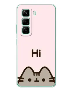 Чехол для Xiaomi Redmi Note 15R с картинкой «Пушин говорит Hi»