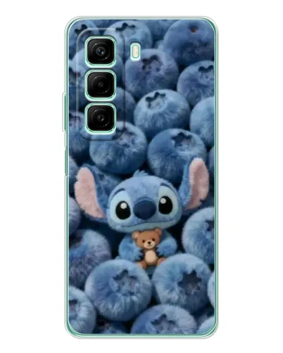 Чехол для Xiaomi Redmi Note 15R с картинкой «Стич и голубика»