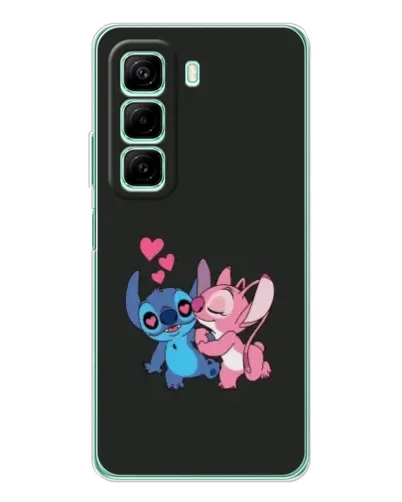 Чехол для Xiaomi Redmi Note 15R с картинкой «Анжел целует Стича»