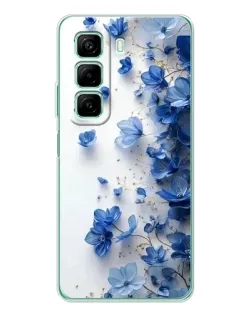 Чохол для Xiaomi Redmi Note 15R з картинкою «Блакитний квітковий каскад»