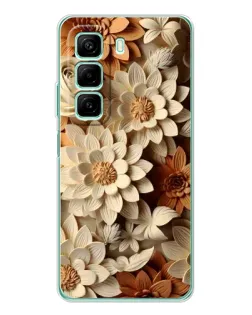 Чохол для Xiaomi Redmi Note 15R з картинкою «Бежевий флористичний декор»