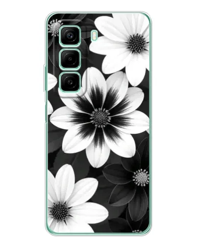 Чехол для Xiaomi Redmi Note 15R с картинкой «Монохромные астры» Чехол для Xiaomi Redmi Note 15R с картинкой «Монохромные астры»