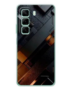 Чехол для Xiaomi Redmi Note 15R с картинкой «Черные геометрические блоки»
