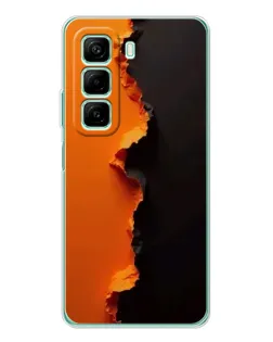 Чехол для Xiaomi Redmi Note 15R с картинкой «Оранжевый разлом»