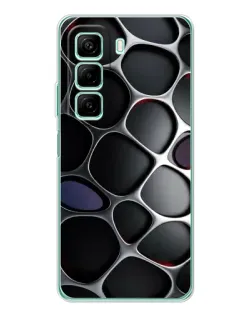 Чехол для Xiaomi Redmi Note 15R с картинкой «Объемная темная решетка»