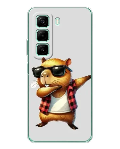 Чехол для Xiaomi Redmi Note 15R с картинкой «Капибара рэпер даб»