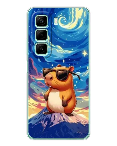 Чехол для Xiaomi Redmi Note 15R с картинкой «Капибара Ван Гога»