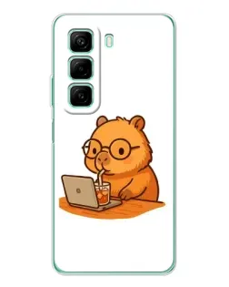 Чохол для Xiaomi Redmi Note 15R з картинкою «Капібара з ноутбуком» Чохол для Xiaomi Redmi Note 15R з картинкою «Капібара з ноутбуком»