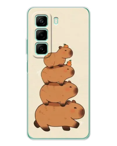 Чехол для Xiaomi Redmi Note 15R с картинкой «Башня из капибар»