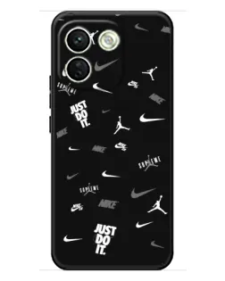 Чохол для Xiaomi Redmi Note 17 Pro Max з картинкою «Nike Black Pattern»
