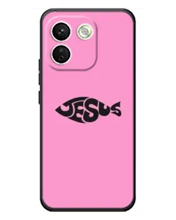Чохол для Xiaomi Redmi Note 17 Pro Max з картинкою «Рожевий символ Jesus»
