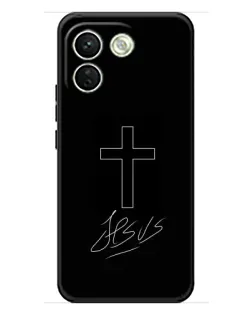 Чехол для Xiaomi Redmi Note 17 Pro Max с картинкой «Графический крест Jesus» Чехол для Xiaomi Redmi Note 17 Pro Max с картинкой «Графический крест Jesus»