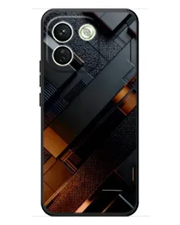 Чохол для Xiaomi Redmi Note 17 Pro Max з картинкою «Чорні геометричні блоки»