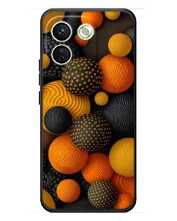 Чохол для Xiaomi Redmi Note 17 Pro Max з картинкою «Об'ємні помаранчеві сфери»