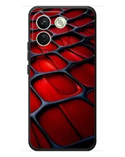 Чохол для Xiaomi Redmi Note 17 Pro Max з картинкою «Червона глянцева сітка»
