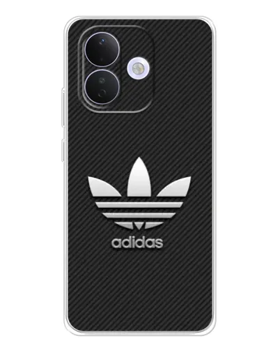 Чехол для Xiaomi Redmi Note 17 Pro с картинкой «Adidas Карбоновая текстура»