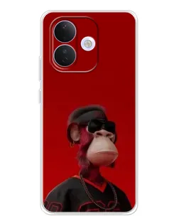 Чохол для Xiaomi Redmi Note 17 Pro з картинкою «Bored Ape в червоному» Чохол для Xiaomi Redmi Note 17 Pro з картинкою «Bored Ape в червоному»