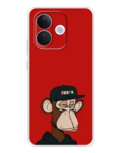 Чохол для Xiaomi Redmi Note 17 Pro з картинкою «Bored Ape — червоний фон» Чохол для Xiaomi Redmi Note 17 Pro з картинкою «Bored Ape — червоний фон»