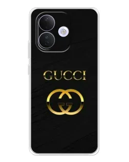 Чехол для Xiaomi Redmi Note 17 Pro с картинкой «Золотой логотип Gucci»