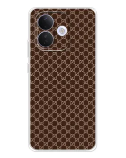 Чехол для Xiaomi Redmi Note 17 Pro с картинкой «Gucci — шоколадная сетка»