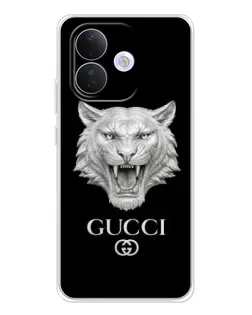 Чехол для Xiaomi Redmi Note 17 Pro с картинкой «Gucci — серебряный лев»