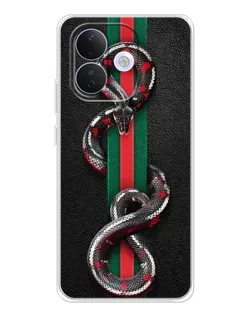 Чехол для Xiaomi Redmi Note 17 Pro с картинкой «Gucci — змея на полосе»