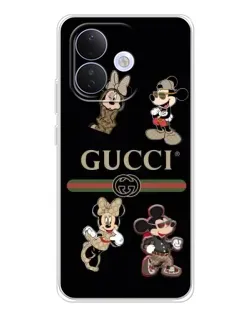 Чехол для Xiaomi Redmi Note 17 Pro с картинкой «Gucci — герои Disney и монограмма»