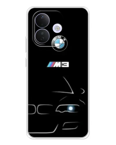 Чехол для Xiaomi Redmi Note 17 Pro с картинкой «Минималистичный принт BMW M3»